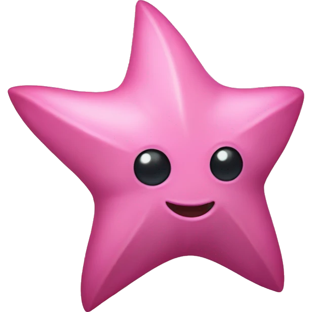 Pink bat star emoji