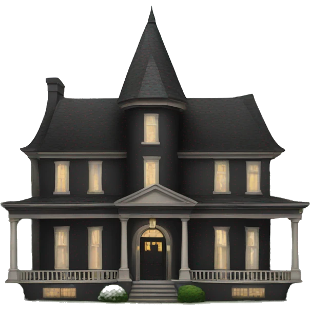 Black mansion emoji