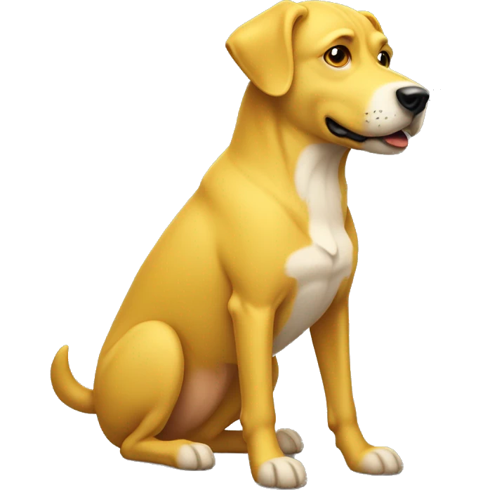 Yellow dog emoji