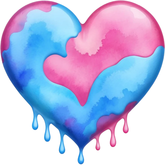 heart with a watercolor splash emoji