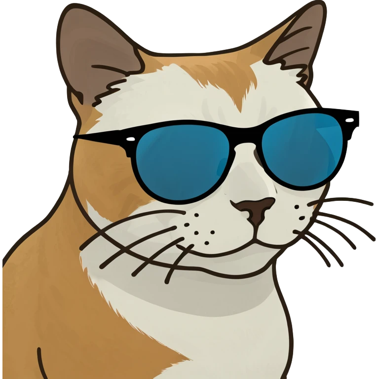Cat with sunglasses emoji