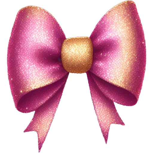 Glittery bow emoji