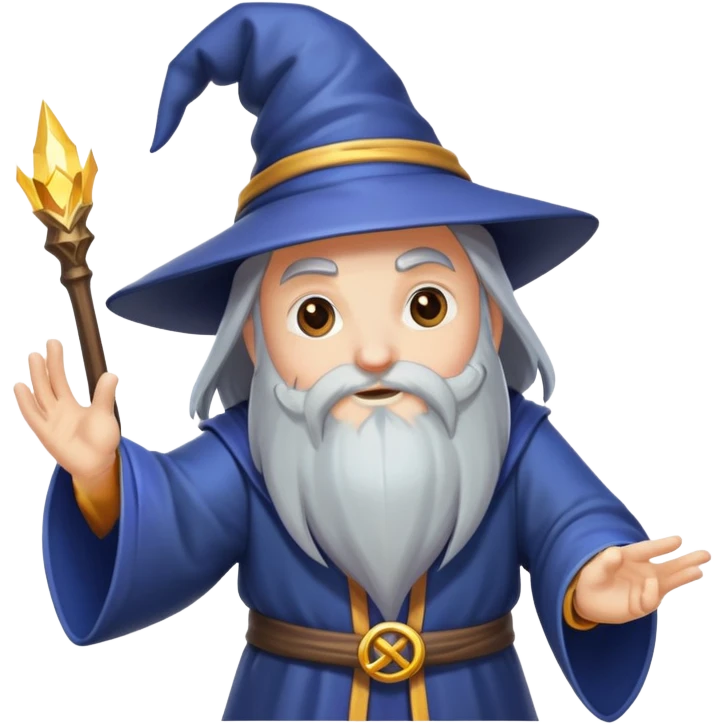 wizard in a dynamic pose emoji