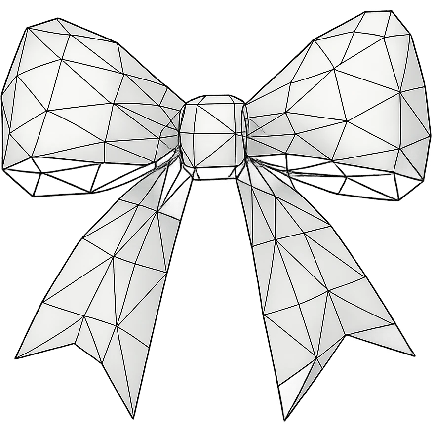 white gothic bow emoji