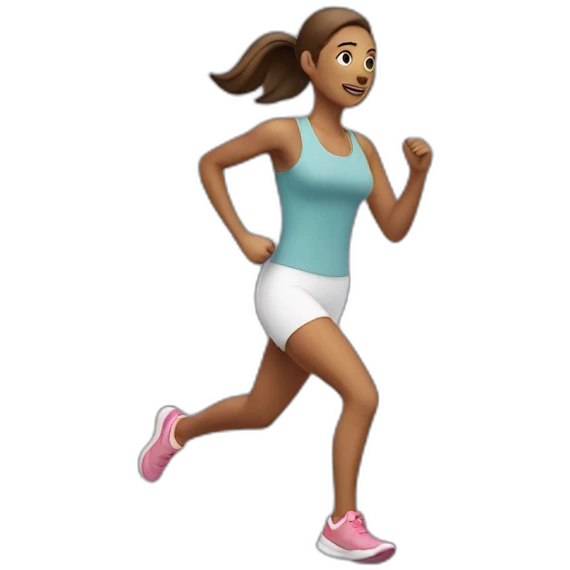 woman runs outside emoji