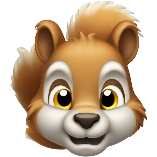 Squirrel foaming from mouth emoji
