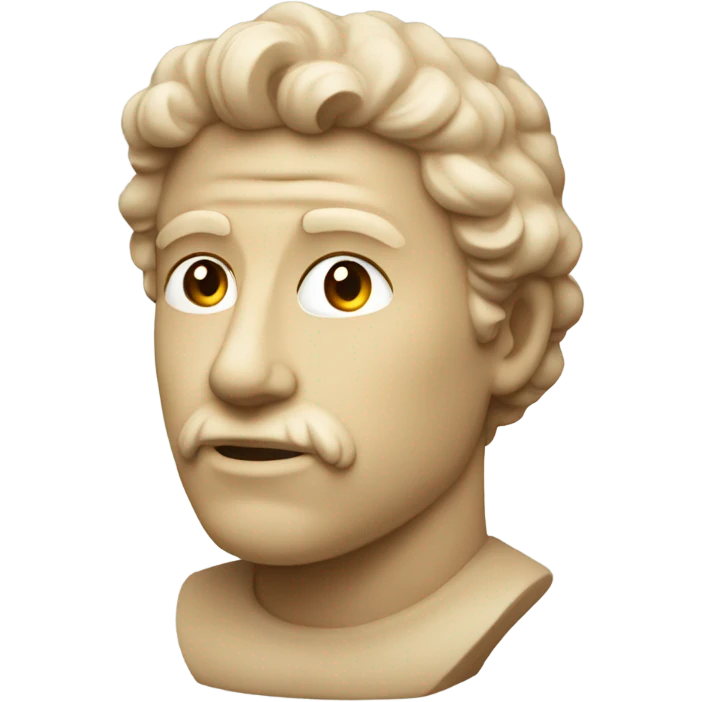 beige statue of david emoji