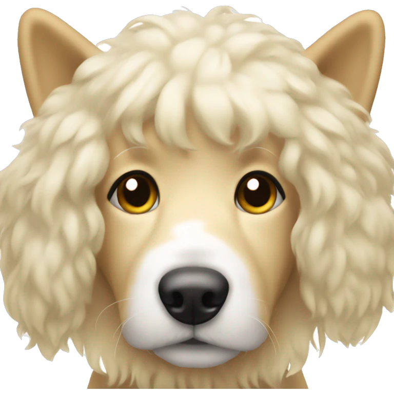 Blonde fluffy dog with long ears emoji