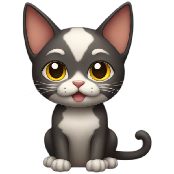 Cat with a bat emoji