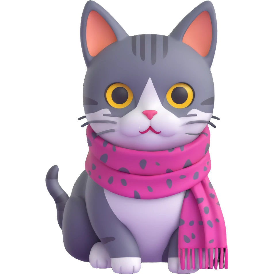 cat with scarf emoji