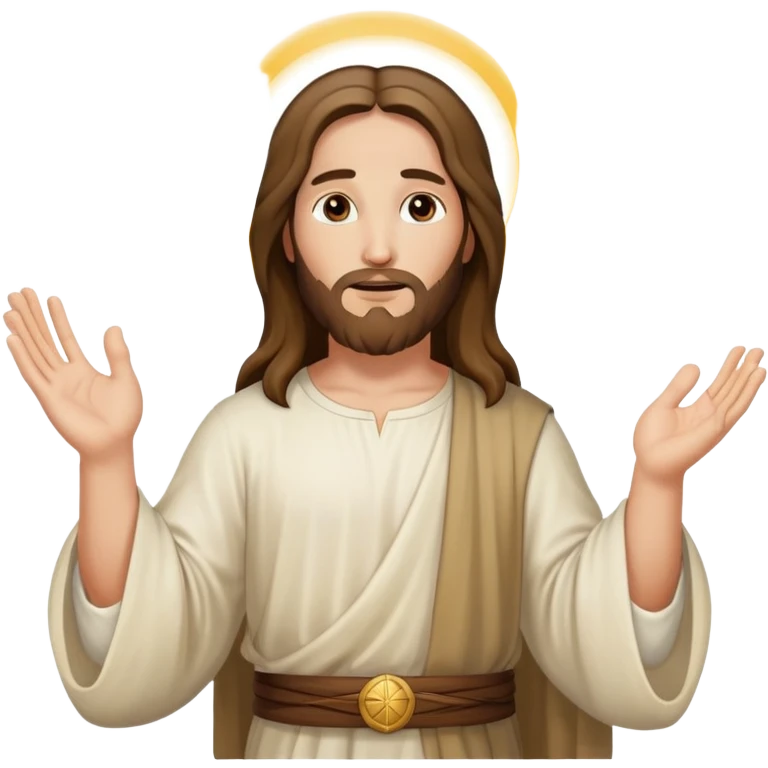 jesus from heaven offers his hand emoji