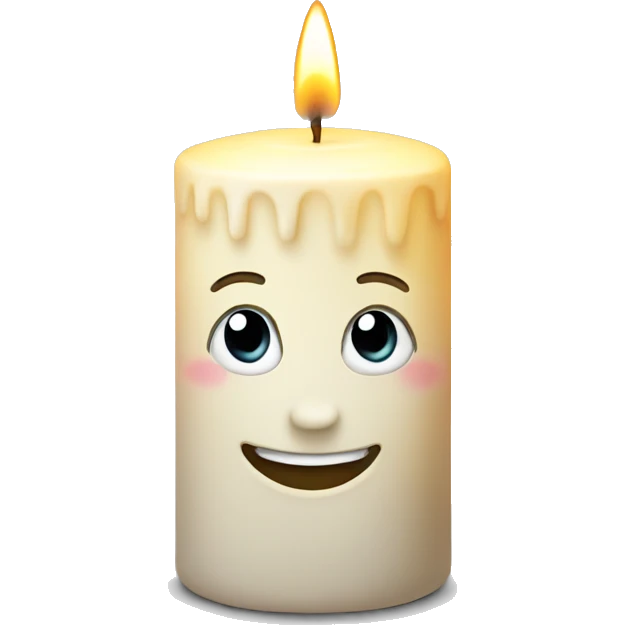 Smiling candle  emoji