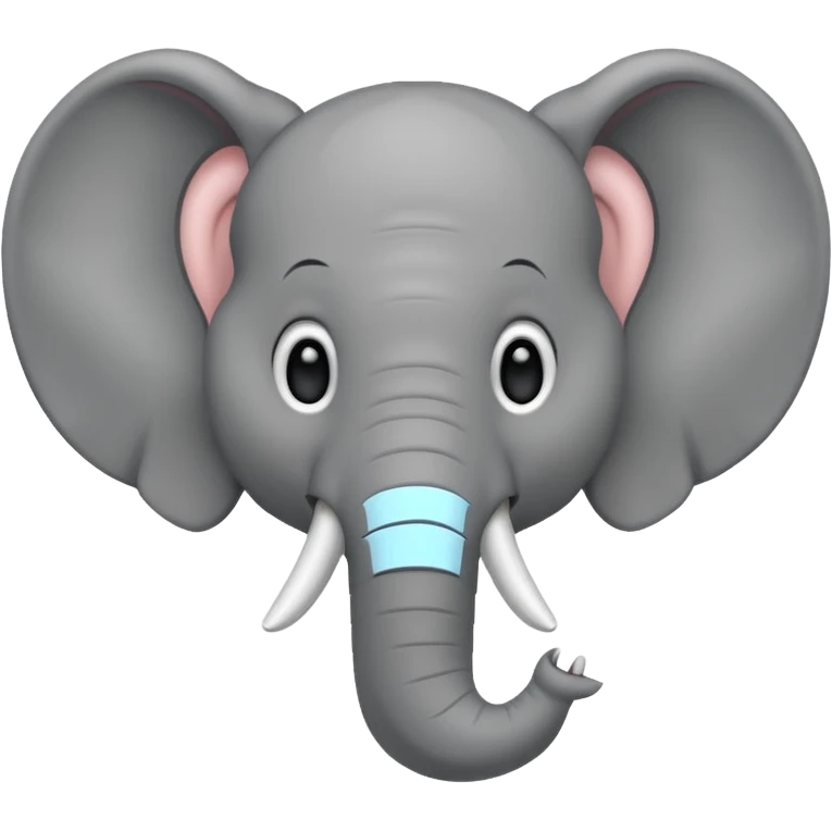 Flat design style elephant emoji