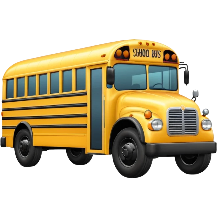 classic yellow school bus emoji