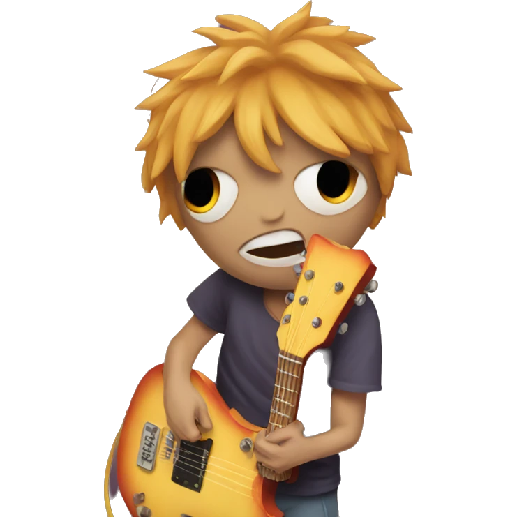 A guy with a cursed guitar  emoji