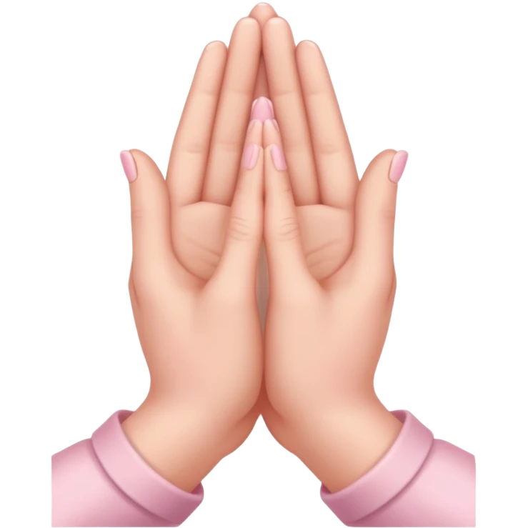 pray hands soft pink emoji
