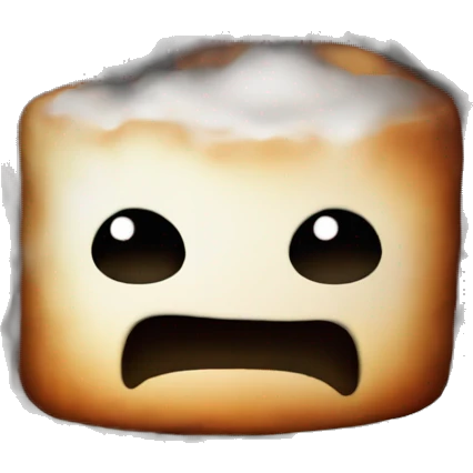 Burnt marshmallows WITHOUT FACE emoji