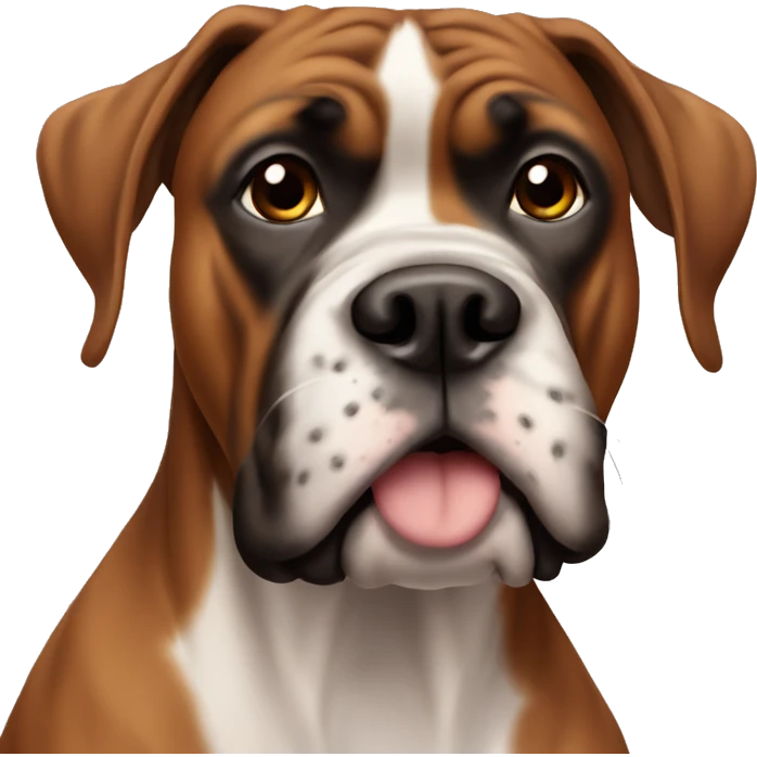 Brown stripped boxer dog  emoji