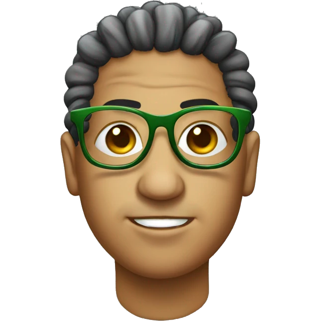 Kiwi with glasses and cornrows emoji