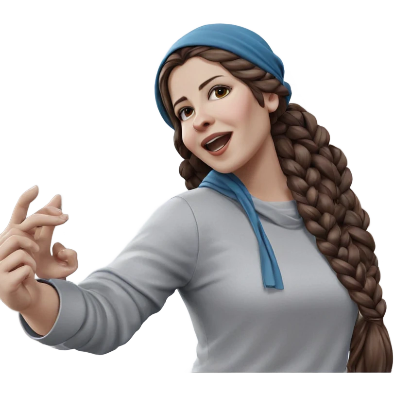girl with braided head scarf emoji