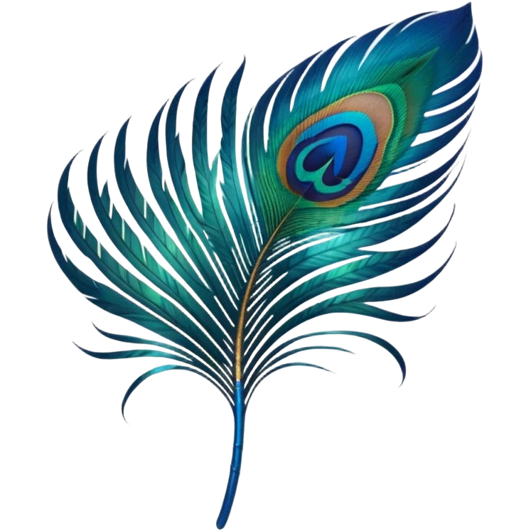 I need the single feather of peacock which indicated lord krishna  emoji