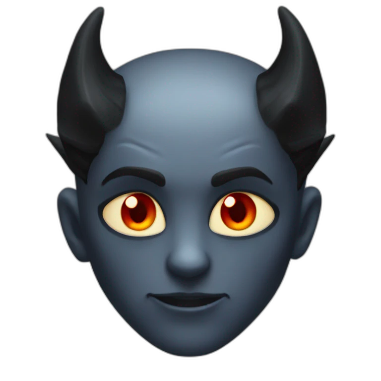 Demon noire au yeux rouge emoji