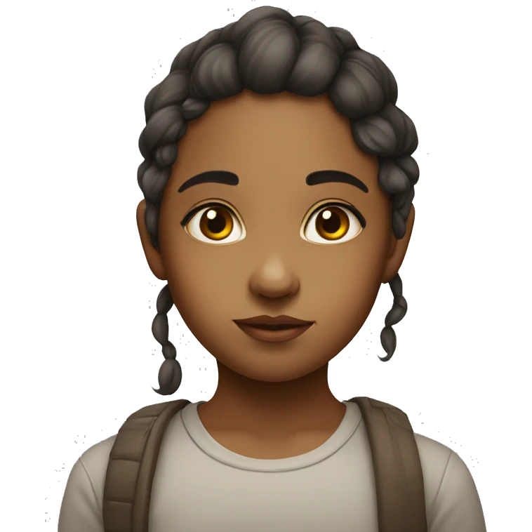 calm gaze of a girl ture to original image  emoji