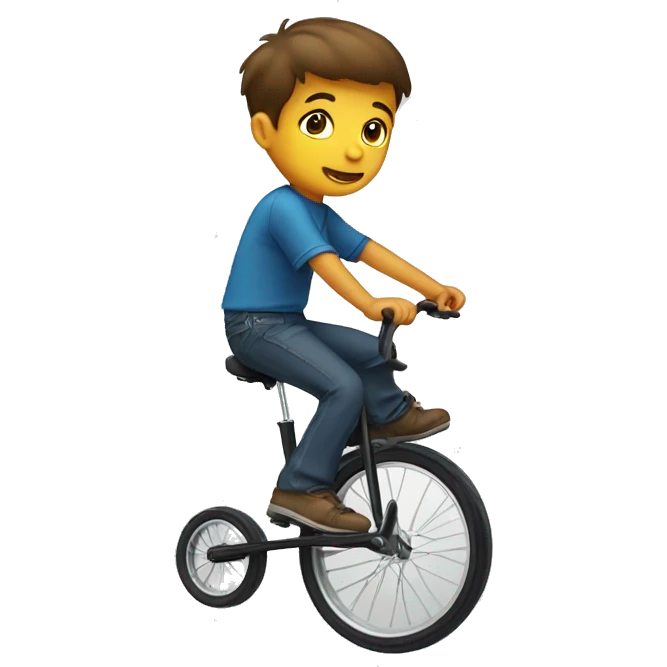 boy on unicycle emoji