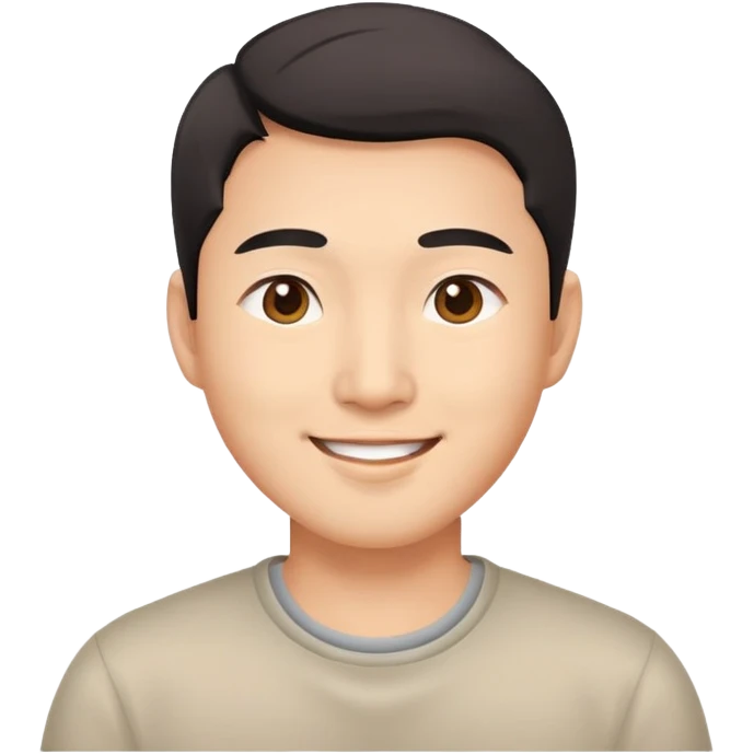 Asian happy good looking male emoji