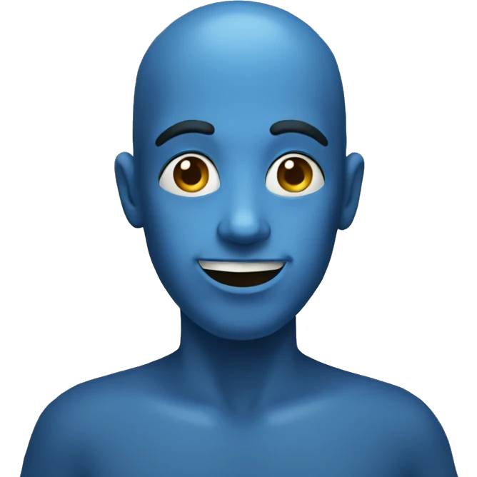 Blue face emoji