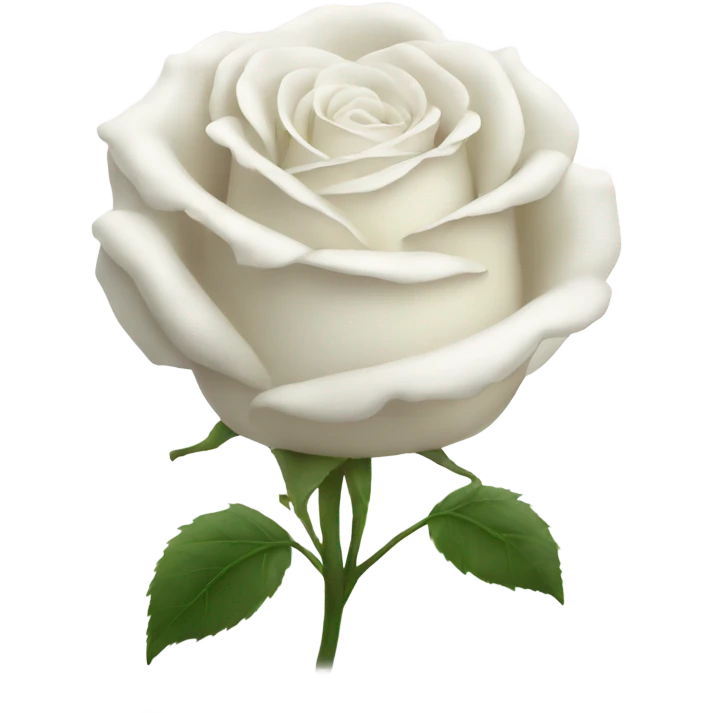 Beautiful white rose emoji