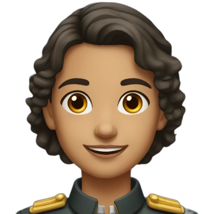 Spanish Lieutenant abadin, is a young girl that always is smailing emoji