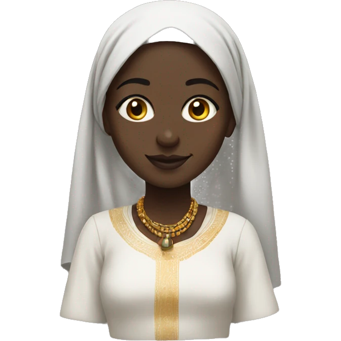Sudanese girl in traditional outfit emoji