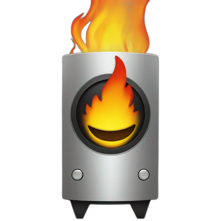 speaker with fire emoji
