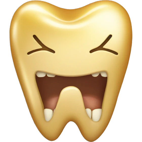 Golden tooth emoji