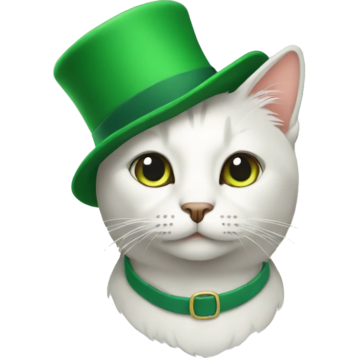 a cat with a green hat emoji