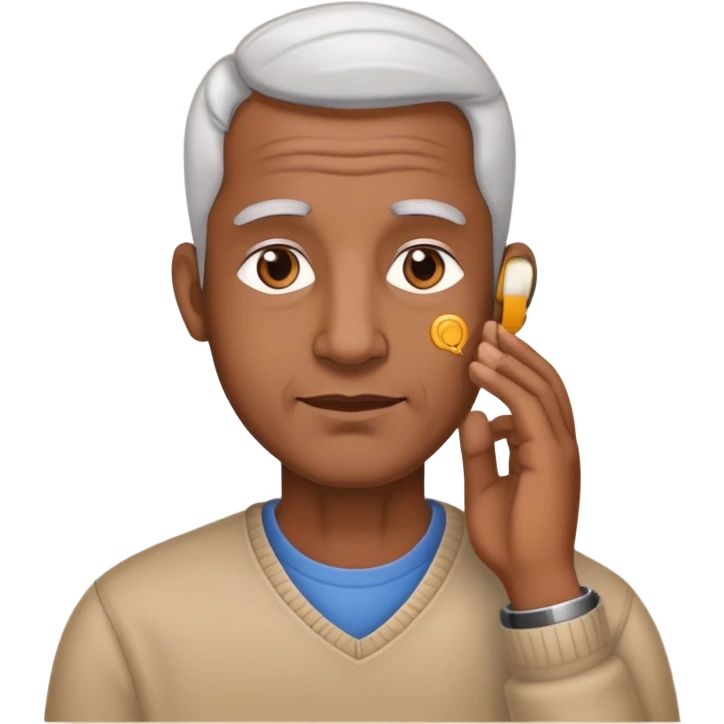 a man hearing impairment emoji