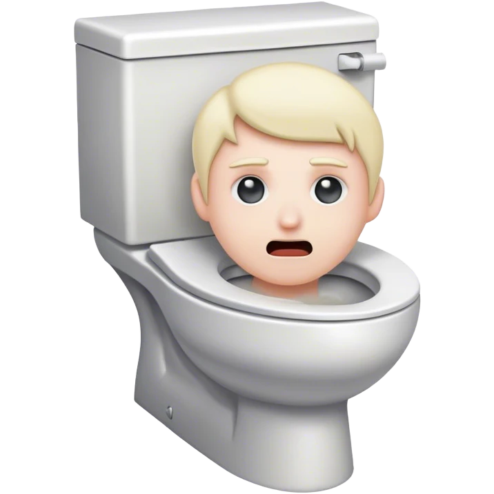 Head popping out of toilet  emoji