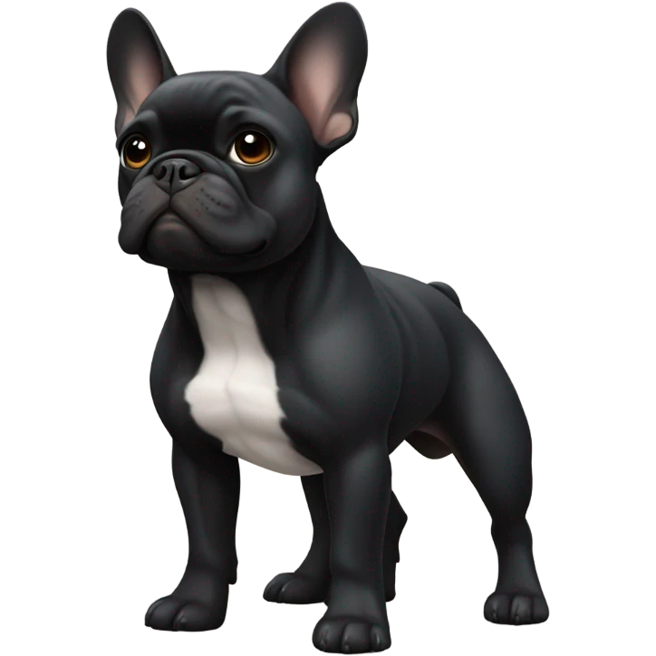 Black French bulldog  emoji