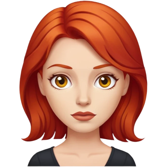 red hair woman with sassy attitude  emoji