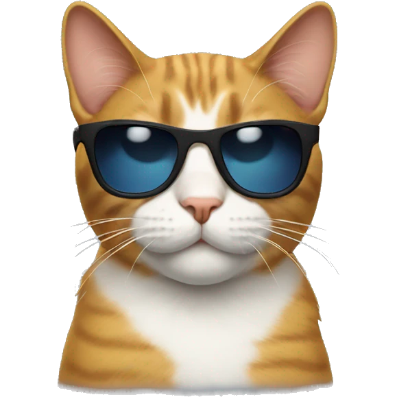 Cat with sunglasses emoji