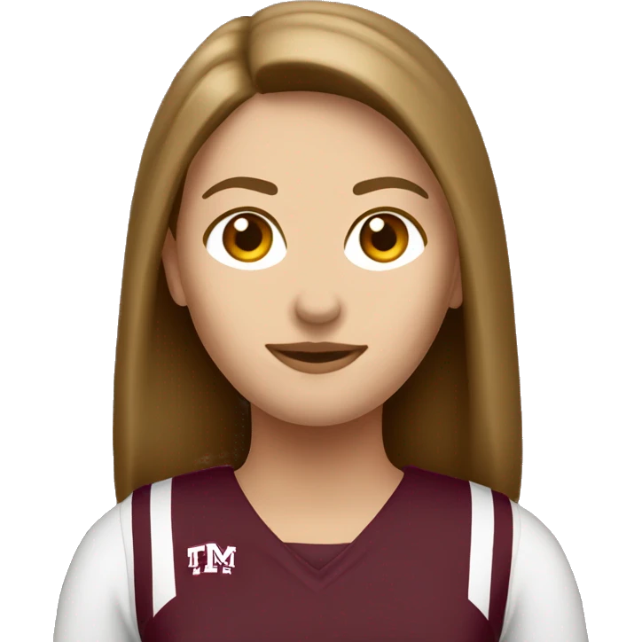 Caucasian female Texas a&m university fan emoji