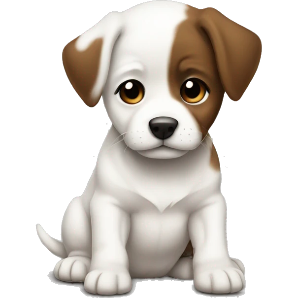 shi thzu puppy white with brown emoji