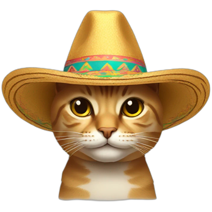 cat wearing a sombrero emoji