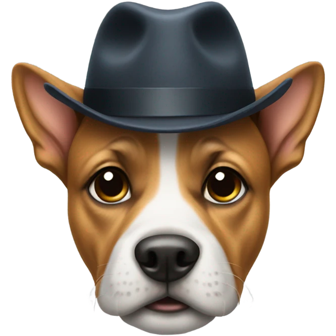 Dog with a hat emoji