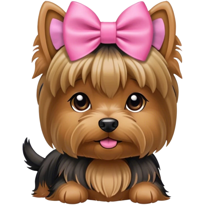 Yorkie with bow emoji
