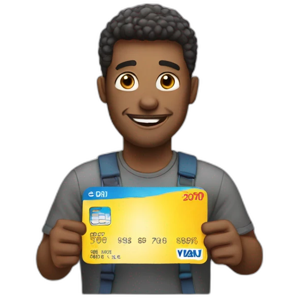 man with discount card emoji