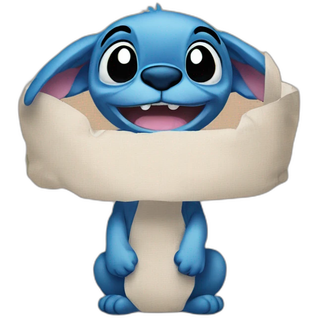 Stich bored in aparment emoji
