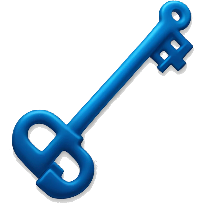 blue key emoji