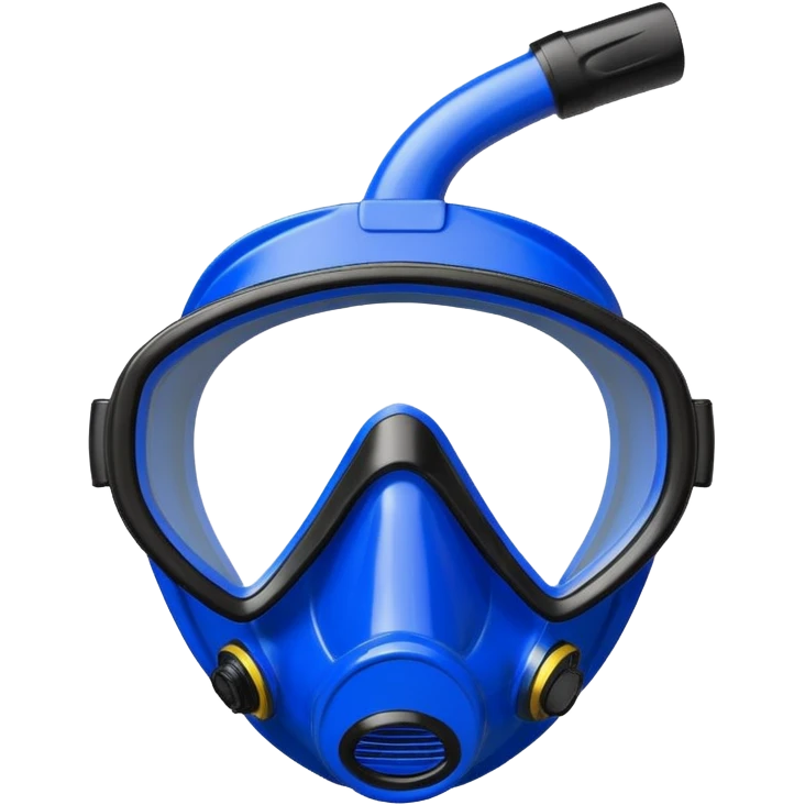 black and blue Snorkel mask emoji